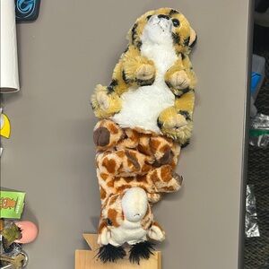 Wild Republic Switch A Rooz Plush 8" Giraffe Cheetah 2 Sided Reversible Plush